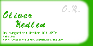 oliver medlen business card